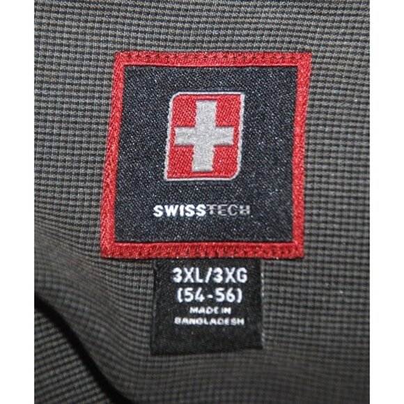 Swiss Tech Men's Brown Button Down Striped Shirt Size 3XL 54-56 Long Sleeve - Picture 7 of 9